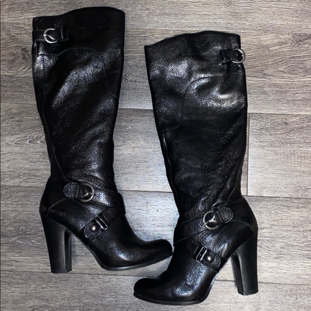 Nine West leather knee high boots NEW